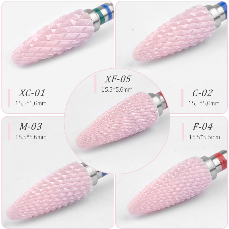 Fresas de cerámica rosadas par - Nail Drill Machine reseña y precio