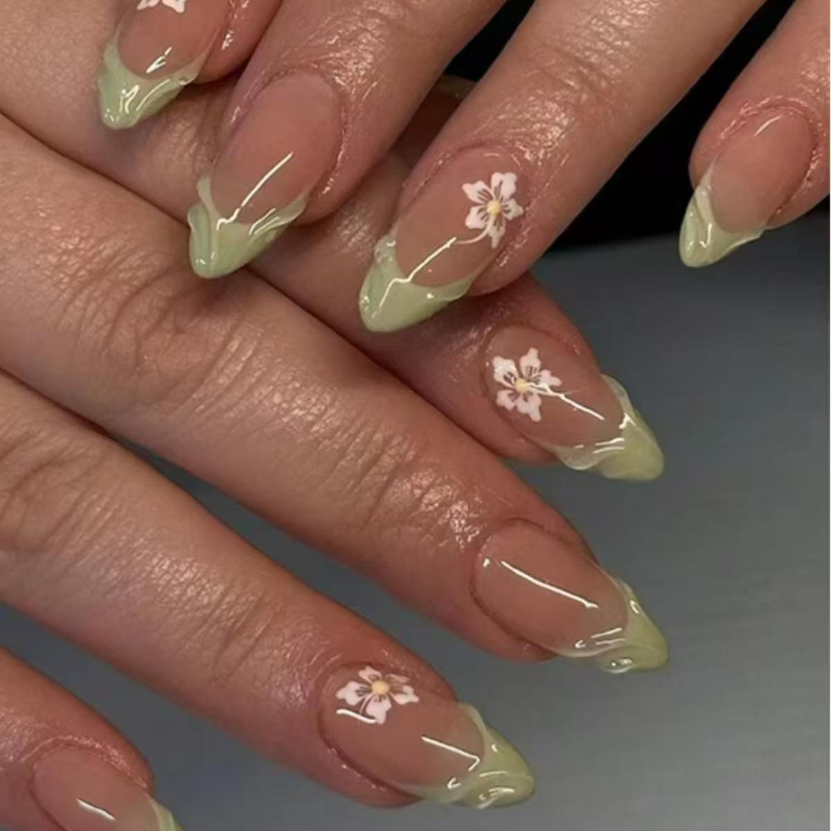 24 Uds. De uñas postizas franc - Nail Art Press On reseña y precio
