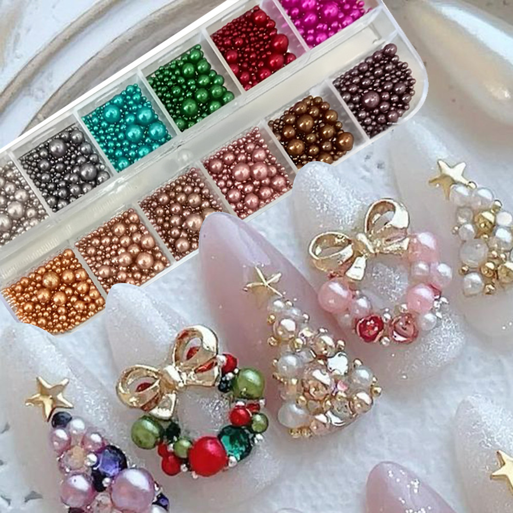12 colores, mezcla de tamaños, - Nail Art Valentines Day reseña y precio
