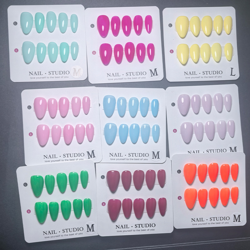 10 Uñas Postizas de Almendra H - Nail Art Orange reseña y precio
