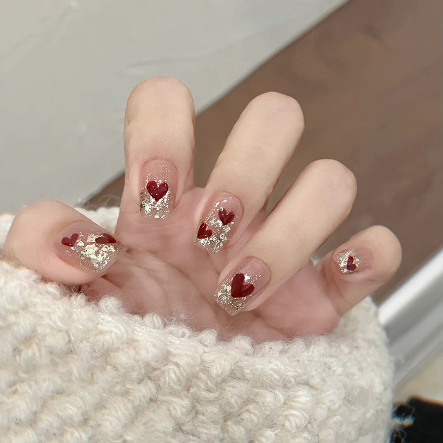 Juego de 24 Uñas Postizas Cort - Nail Art Press On reseña y precio