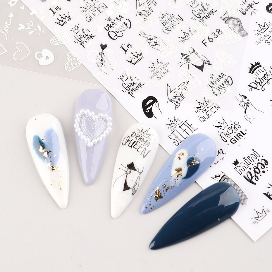 2 uds. De pegatinas 3D para de - Nail Art Valentines Day reseña y precio